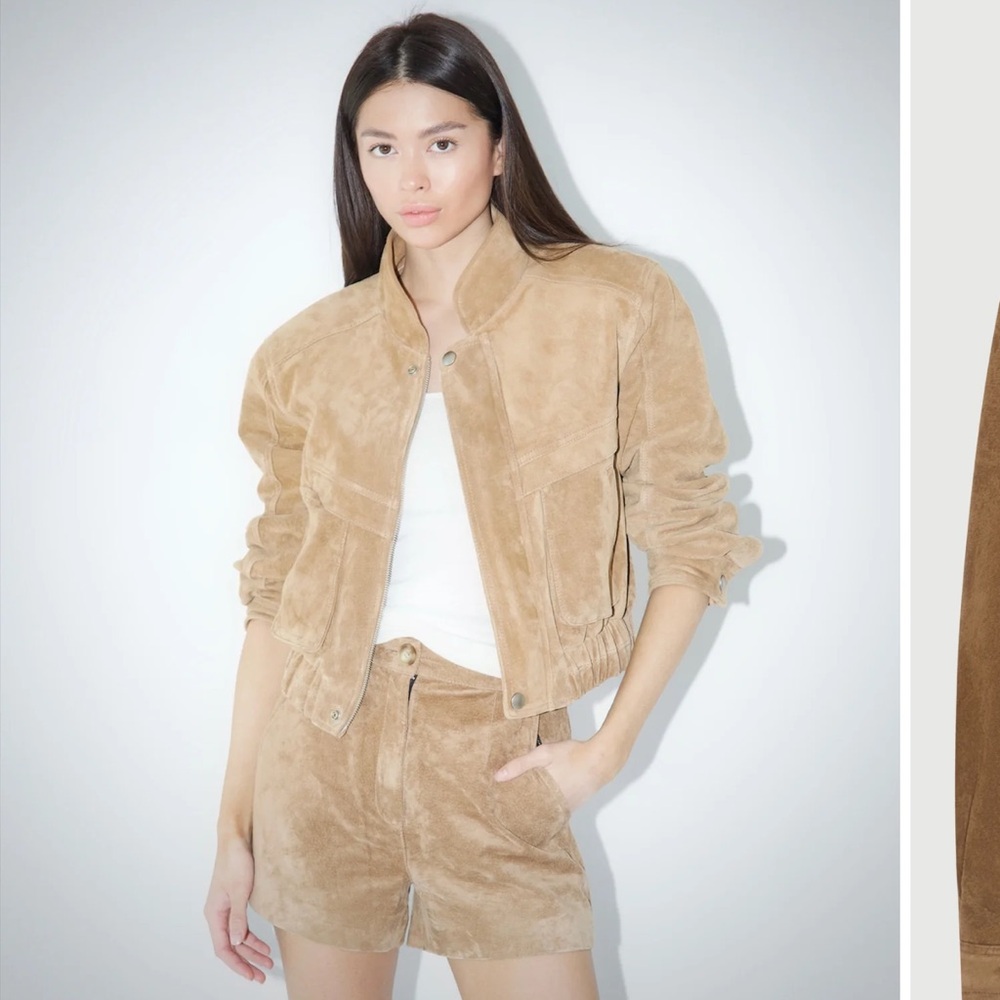 L.Cuppini Suede Becky Jacket size M NWT